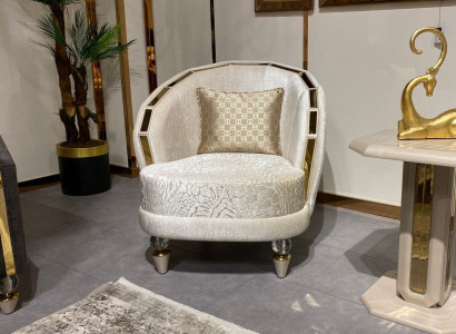 Armchair 1 Seater Living room Textile Lounge Upholstery Luxury Seat Relax